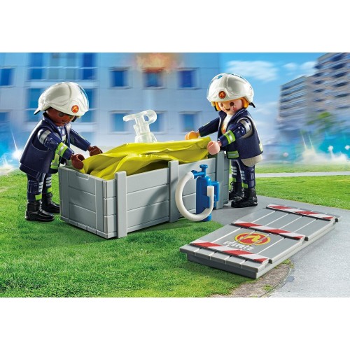 Playmobil Action Heroes Πυροσβέστες Με Στρώμα Διάσωσης 71465 4008789714657