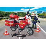 Playmobil Action Heroes Fire Motorcycle & Oil Spill Incident 71466 4008789714664