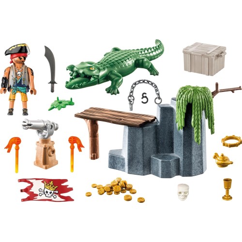 Playmobil Pirates Pirate With Alligator 71473 4008789714732