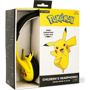 otl technologies Childrens Headphones - Pikacku Rubber Ears, Yellow  5055371628402