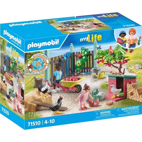 Playmobil city life κήπος εξοχικού σπιτιού με κοτέτσι 71510 4008789715104
