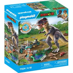 Playmobil T-Rex Και Εξερευνητής Με Μοτοσικλέτα 71524 4008789715241