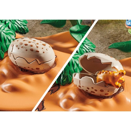 Playmobil Stegosaurus Nest With Egg Thief 71526 4008789715265