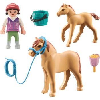 Playmobil horses of waterfall παιδάκι με άλογο και πουλάρι 71498 4008789714985