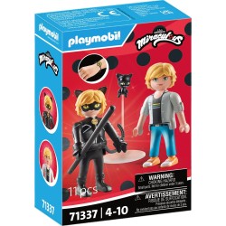 Playmobil miraculous: adrien & cat noir 71337 4008789713377