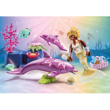 Playmobil princess magic γοργόνα με δελφίνια 71501 4008789715012