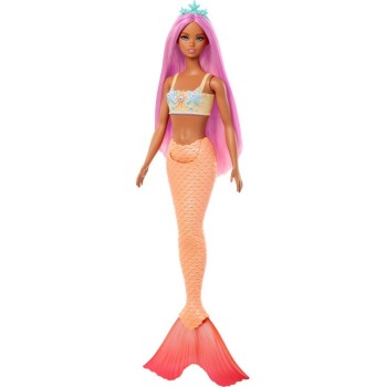 Mattel Barbie - Dreamtopia Barbie , Mermaid Doll Peach HRR02 / HRR05 194735183661