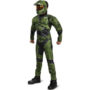 Disquise Kids Master Chief Infinite Muscle Costume 104999G 192995004894
