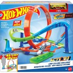 Mattel Hot Wheels Toy Car Track Set, Action Loop Cyclone Challenge 2 Ways to Play and Easy Storage, With 1:64 Scale HTK16 194735