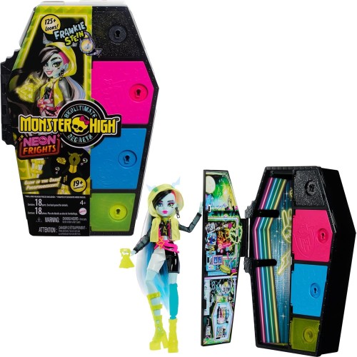 Mattel Monster High Skulltimate Secrets Neon Frights Frankie Stein Με 19 Εκπλήξεις HNF79 194735139415