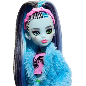 Mattel Monster High Doll And Sleepover Accessories, Frankie Stein With Pet Dog Watzie, Creepover Party HKY68 194735110698