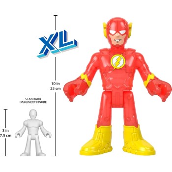 Mattel Imaginext DC Super Friends The Flash XL Toy 10-Inch Poseable Figure For Preschool Pretend Play Ages 3+ Years GPT41 / HXH3