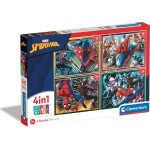 Clementoni παιδικό παζλ 4 in 1 supercolor marvel spiderman 12-16-20-24 τμχ 1200-21515 8005125215157