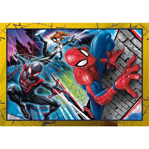 Clementoni παιδικό παζλ 4 in 1 supercolor marvel spiderman 12-16-20-24 τμχ 1200-21515 8005125215157