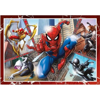 Clementoni παιδικό παζλ 4 in 1 supercolor marvel spiderman 12-16-20-24 τμχ 1200-21515 8005125215157