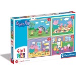 Clementoni Childrens Puzzle 4 In 1 Supercolor Peppa Pig 12-16-20-24 Pcs 1200-21516 8005125215164