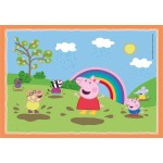 Clementoni παιδικό παζλ 4 in 1 supercolor peppa pig 12-16-20-24 τμχ 1200-21516 8005125215164
