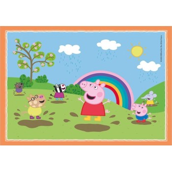Clementoni Childrens Puzzle 4 In 1 Supercolor Peppa Pig 12-16-20-24 Pcs 1200-21516 8005125215164