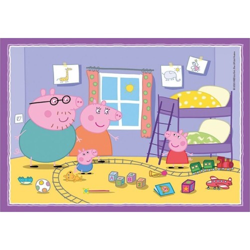 Clementoni παιδικό παζλ 4 in 1 supercolor peppa pig 12-16-20-24 τμχ 1200-21516 8005125215164