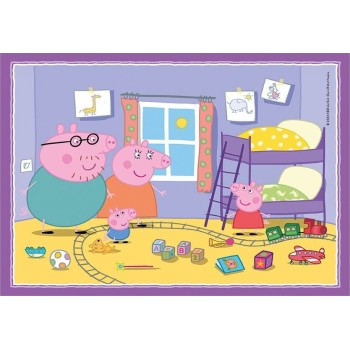 Clementoni Childrens Puzzle 4 In 1 Supercolor Peppa Pig 12-16-20-24 Pcs 1200-21516 8005125215164