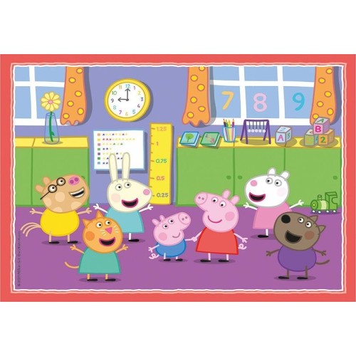 Clementoni παιδικό παζλ 4 in 1 supercolor peppa pig 12-16-20-24 τμχ 1200-21516 8005125215164