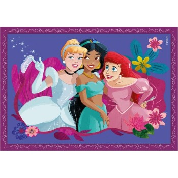 Clementoni Childrens Puzzle 4 In 1 Supercolor Disney Princesses 12-16-20-24 Pcs 1200-21517 8005125215171