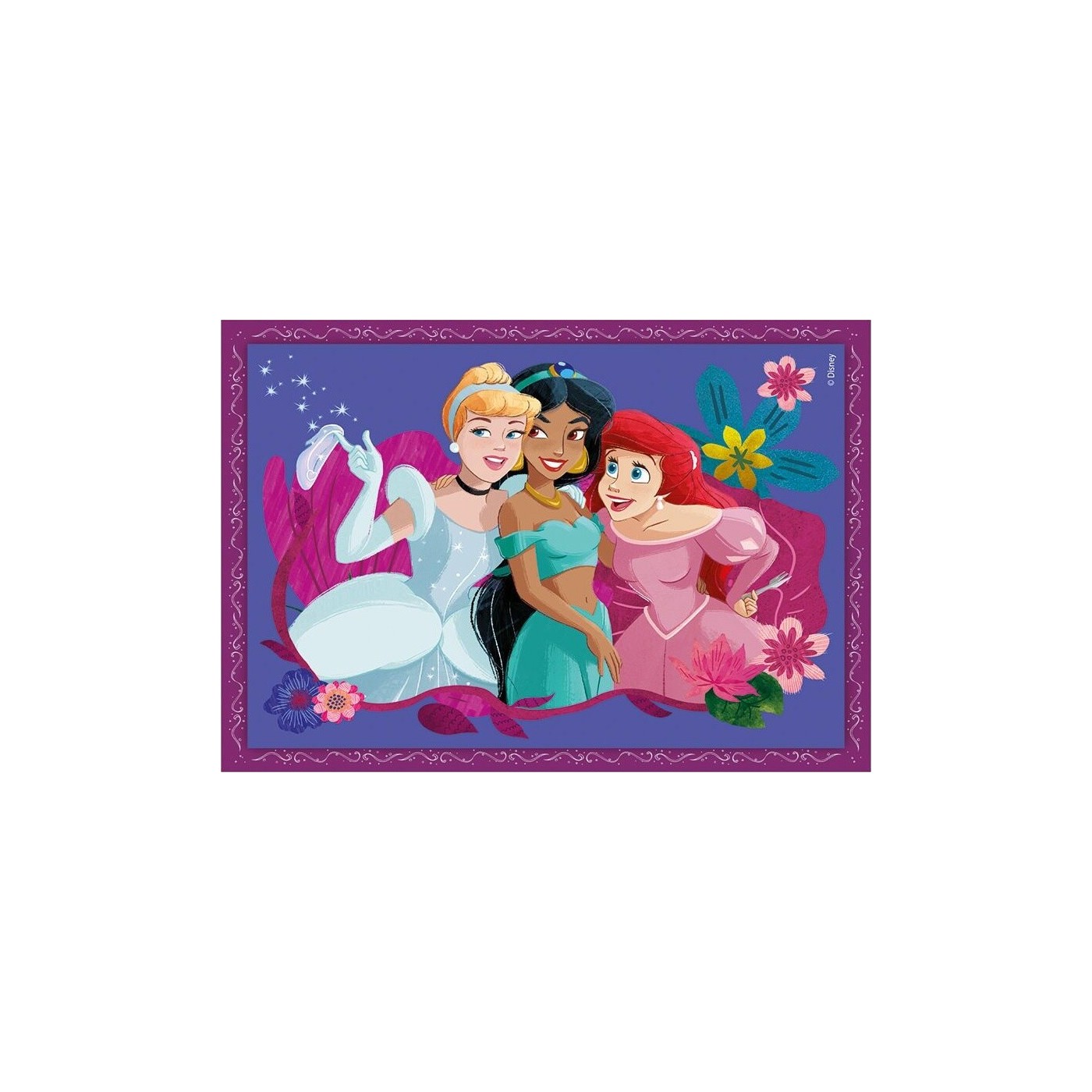 Clementoni Childrens Puzzle 4 In 1 Supercolor Disney Princesses 12-16 ...
