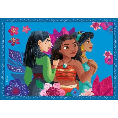 Clementoni παιδικό παζλ 4 in 1 supercolor disney πριγκίπισσες 12-16-20-24 τμχ 1200-21517 8005125215171