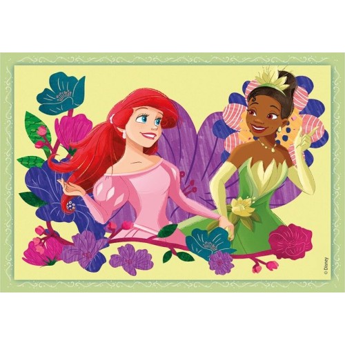 Clementoni Childrens Puzzle 4 In 1 Supercolor Disney Princesses 12-16-20-24 Pcs 1200-21517 8005125215171