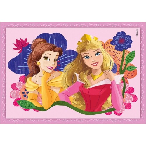 Clementoni Childrens Puzzle 4 In 1 Supercolor Disney Princesses 12-16 ...