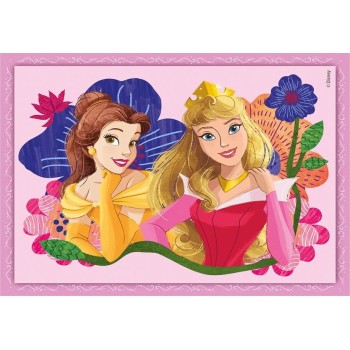 Clementoni παιδικό παζλ 4 in 1 supercolor disney πριγκίπισσες 12-16-20-24 τμχ 1200-21517 8005125215171
