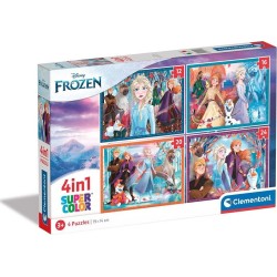 Clementoni Children's Puzzle 4 in 1 Supercolor Disney Frozen ii 12-16-20-24 pcs 1200-21518 8005125215188