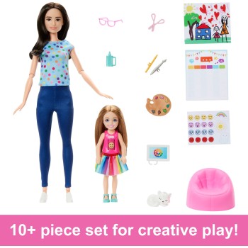 Mattel Barbie Kαι Chelsea Δασκάλα Καλλιτεχνικών HRG48 194735175888