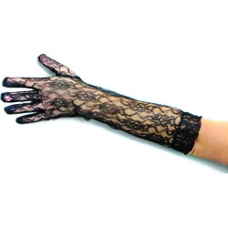 maskarata Halloween Lace Gloves Long Black 030049 5200304404992