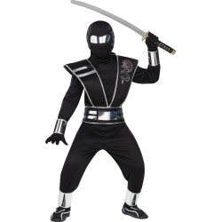 fun world Childrens Silver Ninja Costume 5152-2 5212007594498