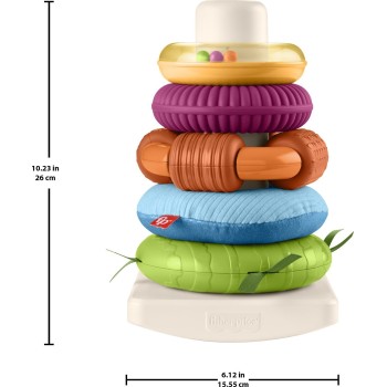 Mattel Sensory Rock-A-Stack Πυραμίδα (Πολλαπλές Αισθήσεις) HXK47 194735231881