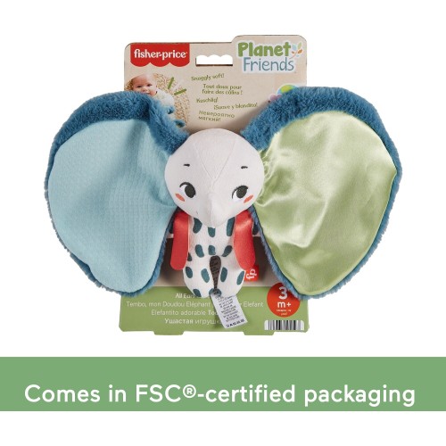 Mattel All Ears Lovey Plush Elephant HKD63 194735101597