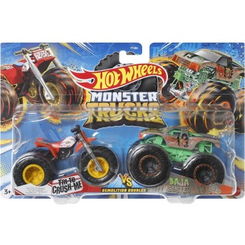 Mattel Hot Wheels Οχήματα Monster Trucks Σετ Των 2 FYJ64 887961705430