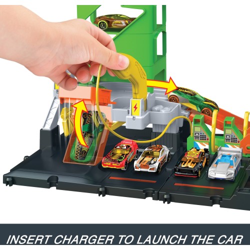 Mattel Hot Wheels City Super Recharge Fuel Station HTN79 194735195107