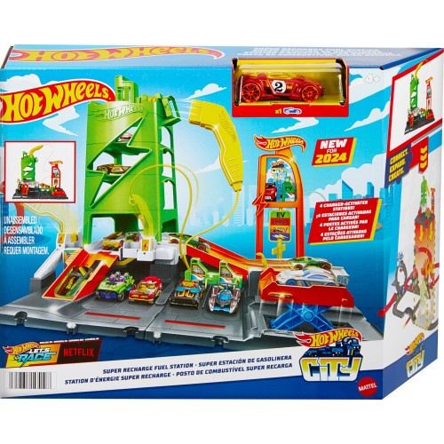 Mattel Hot Wheels City Super Recharge Fuel Station HTN79 194735195107