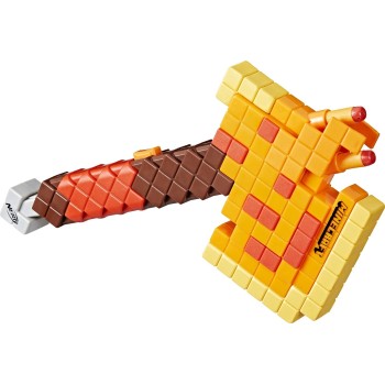 Hasbro Nerf Minecraft Firebrand, Dart Blasting Axe, 6 Elite Foam Darts, Design Inspired By Axe In The Game F8953 5010996212306
