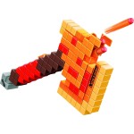 Hasbro Nerf Minecraft Firebrand, Dart Blasting Axe, 6 Elite Foam Darts, Design Inspired By Axe In The Game F8953 5010996212306