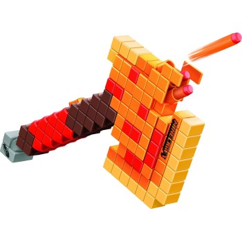 Hasbro Nerf Minecraft Firebrand, Dart Blasting Axe, 6 Elite Foam Darts, Design Inspired By Axe In The Game F8953 5010996212306