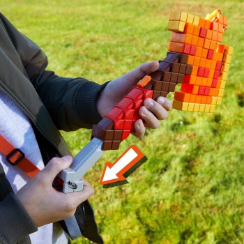 Hasbro Nerf Minecraft Firebrand, Dart Blasting Axe, 6 Elite Foam Darts, Design Inspired By Axe In The Game F8953 5010996212306