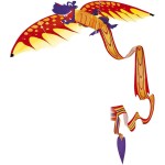 Gunther 3D Kite For Children, Colorful Dragon, Sail Made Of High -Quality Polyester 1136 4001664011360