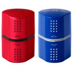 Faber-Castell Τριπλή Ξύστρα Grip Κοκκινο/Μπλε 183801 4005401838012