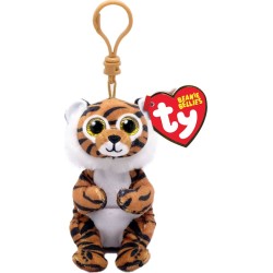 ty Beanie Bellies Clawdia Fluffy Tiger Clip Brown 8.5cm 1607-43109 008421431090
