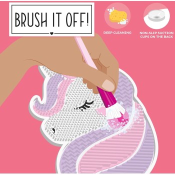 Legami Brush It Off! - Pad For Cleaning Make-Up Brush, Silicone Cosmetic Pad With Suction Cup PAD0002 8052694001704