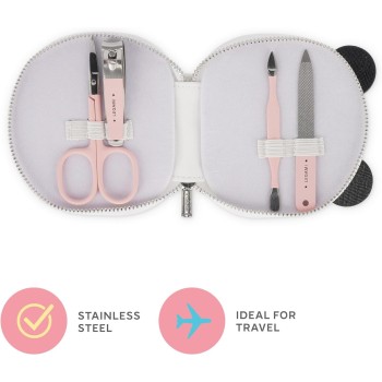 Legami Manicure Kit - But First, Nails!, Scissors, Nail Clippers, File, Cuticle Pusher For Manicure And Pedicure MST0001 8052694