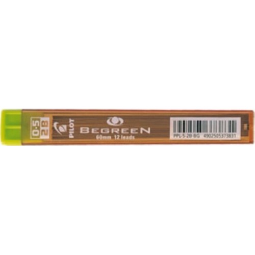 PILOT Μύτες Για Μηχανικό Μολύβι 0.5 Mm. 2B Begreen PPL-52B-BG 4902505373831